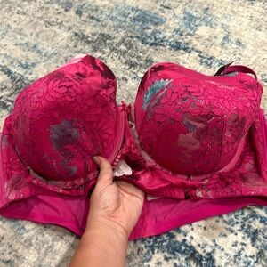 Cacique 46 DDD PINK FLORAL BRA